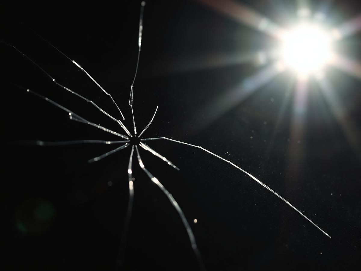 Cracked windshield